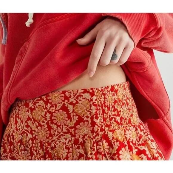 Free People Say It's So Cotton Shorts In Pink Floral Combo Size Small - Picture 4 of 11